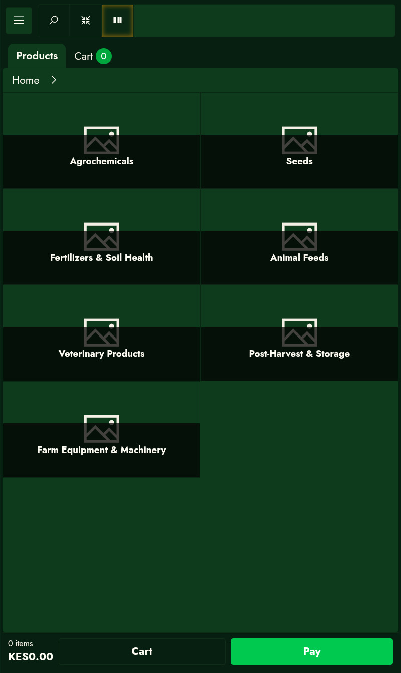 ToshaPOS dashboard on a tablet